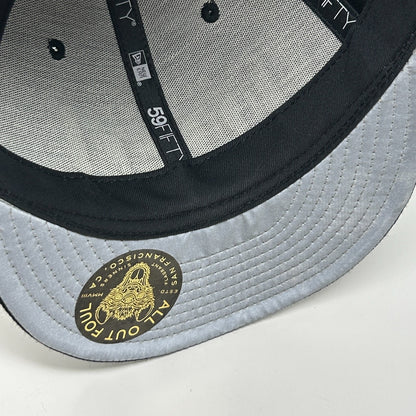All Out Foul Hat Cap New Era Heffs Barbershop San Francisco Black Fitted 7 3/4