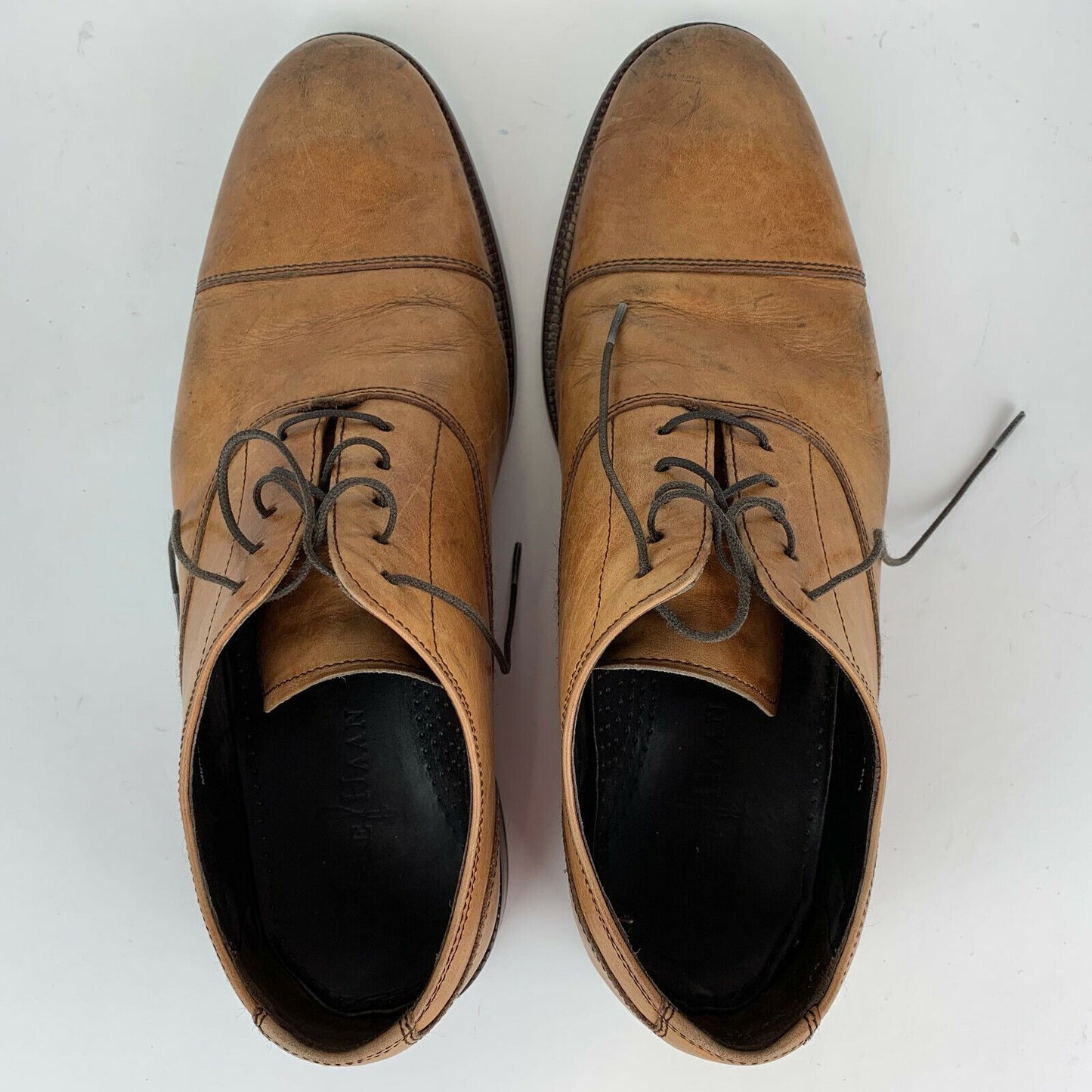 Cole Haan Mens Williams British Tan Cap Toe Oxford Shoes C12337 Lace Up 10 M
