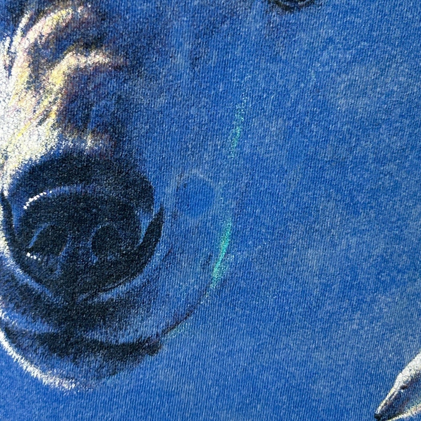 Vintage Y2Ks Polar Bears Alaska T Shirt Bleach Spotted Tie Dye Blue L Large