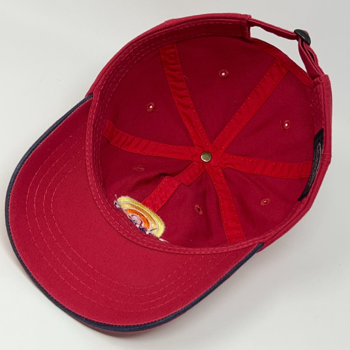 NBC Today Show Rainbow Logo Dad Hat Red Strapback Baseball Cap Adult Adjustable