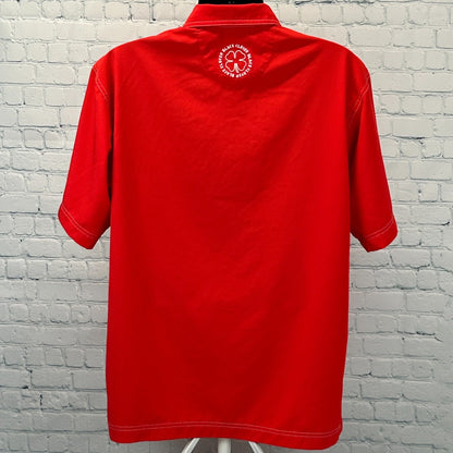 Black Clover Live Lucky Polo Shirt Golf Golfer Golfing Red Mens L Large