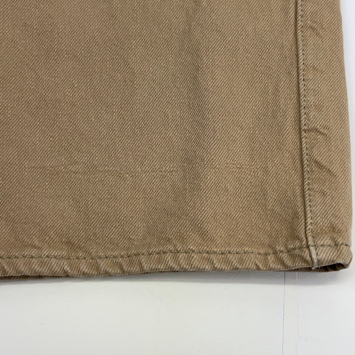 Levis 501 Button Fly Jeans Straight Fit Five Pockets Denim 1212 Beige Tan 44x32