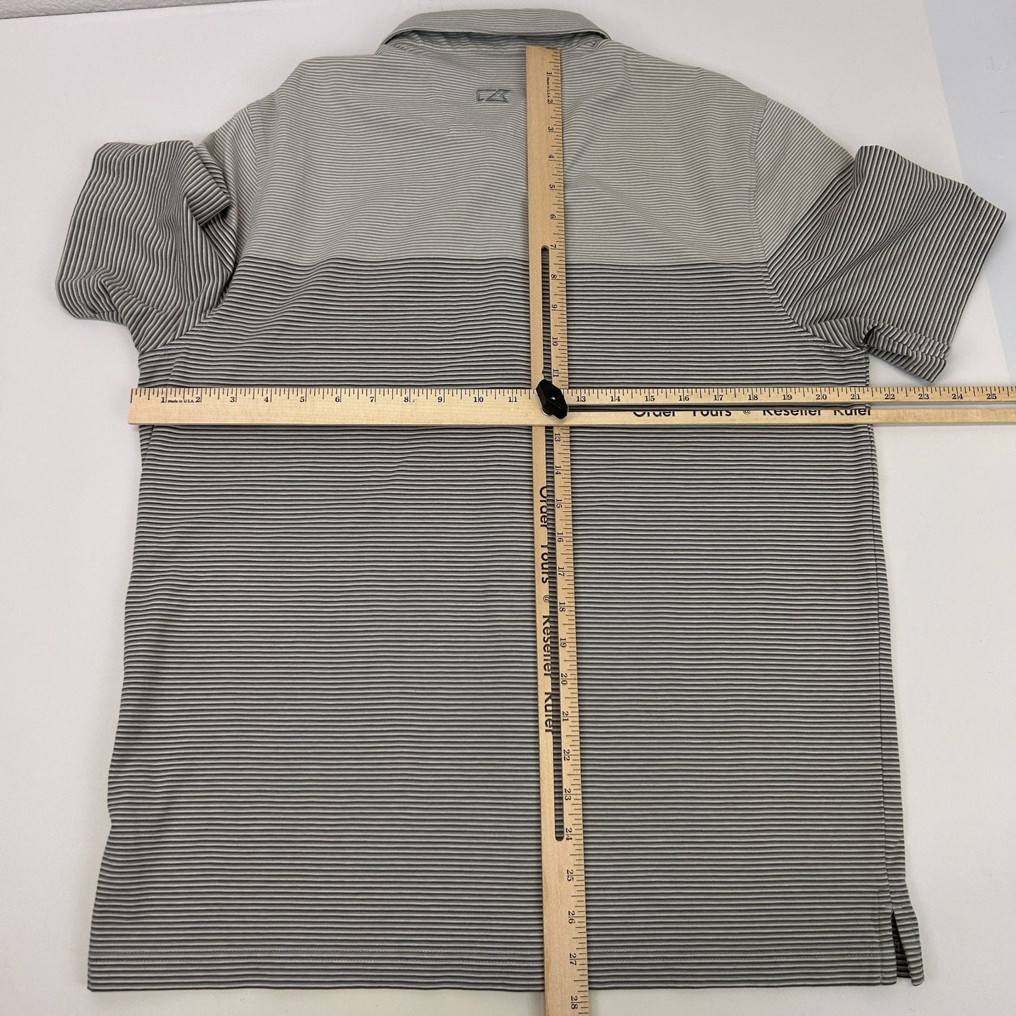 Las Vegas Raiders Button Front Shirt Gray NFL Short Sleeve Cutter & Buck L Large