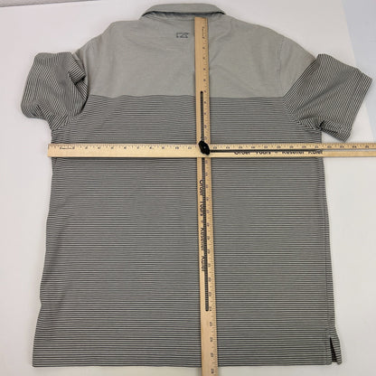 Las Vegas Raiders Button Front Shirt Gray NFL Short Sleeve Cutter & Buck L Large