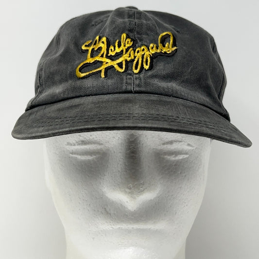 Vintage 90s Merle Haggard Dad Hat Baseball Cap Country Western Strapback Black