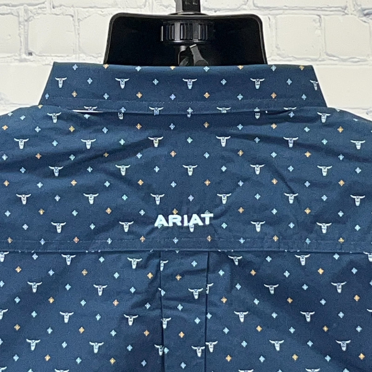 Ariat Gavyn Fitted Mens L Large Blue Long Sleeve Western Button Down Shirt NWT