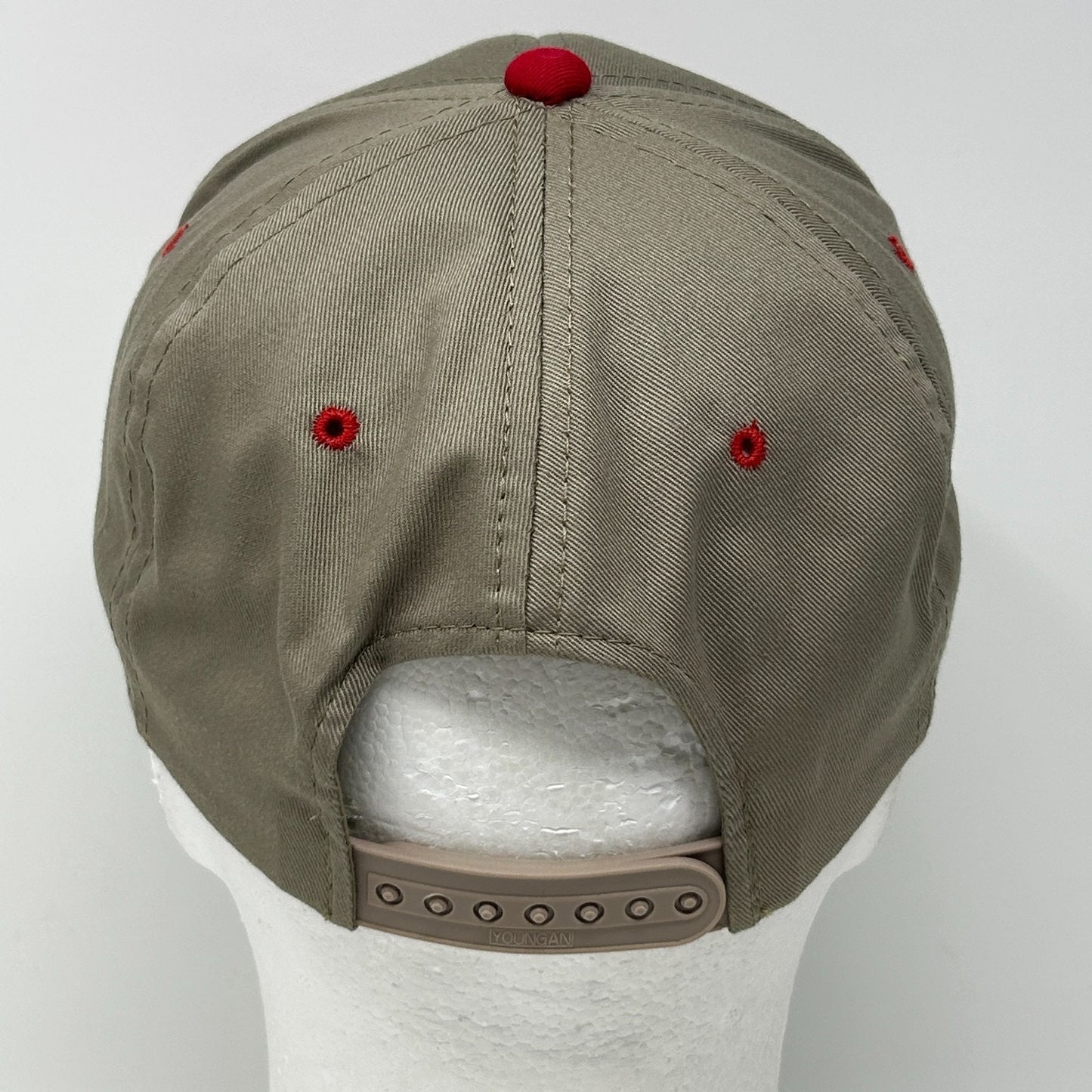 Vintage Russellville High School Cyclones Hat Cap Beige 90s Arkansas Snapback