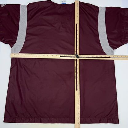 Vintage Y2K Adidas Team Baseball Warm Up Pullover Windshirt L Large Maroon Gray