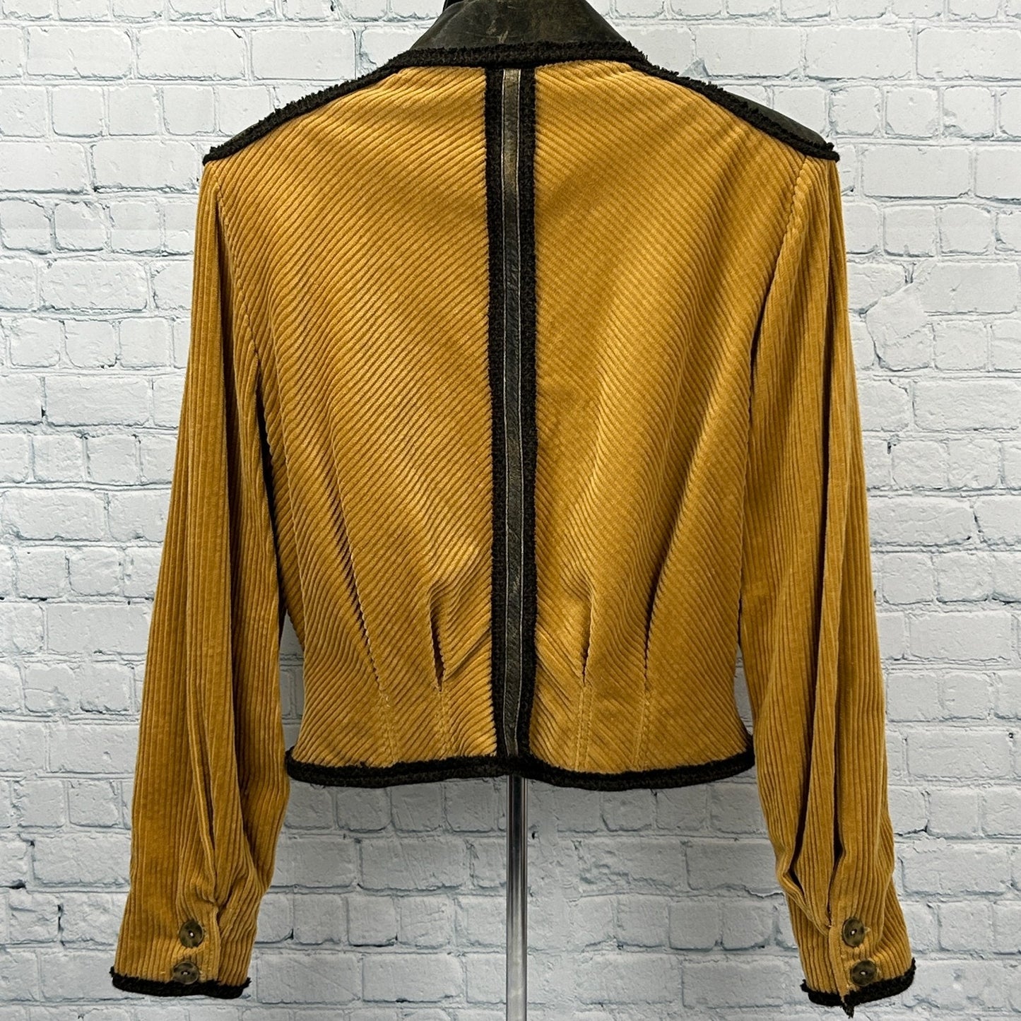 Double D Ranch Corduroy Jacket Ranchwear Western Cowgirl Beige Womens M Medium