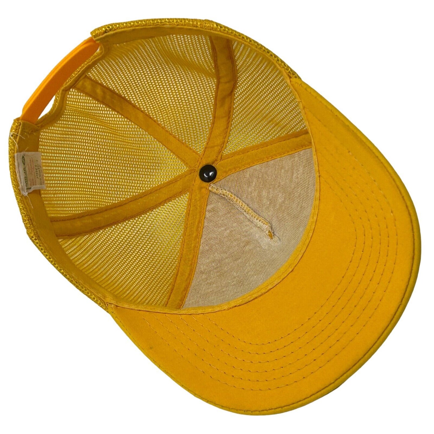 Kragen Auto Supply Vintage 80s Trucker Hat Yellow Mesh Snapback Baseball Cap