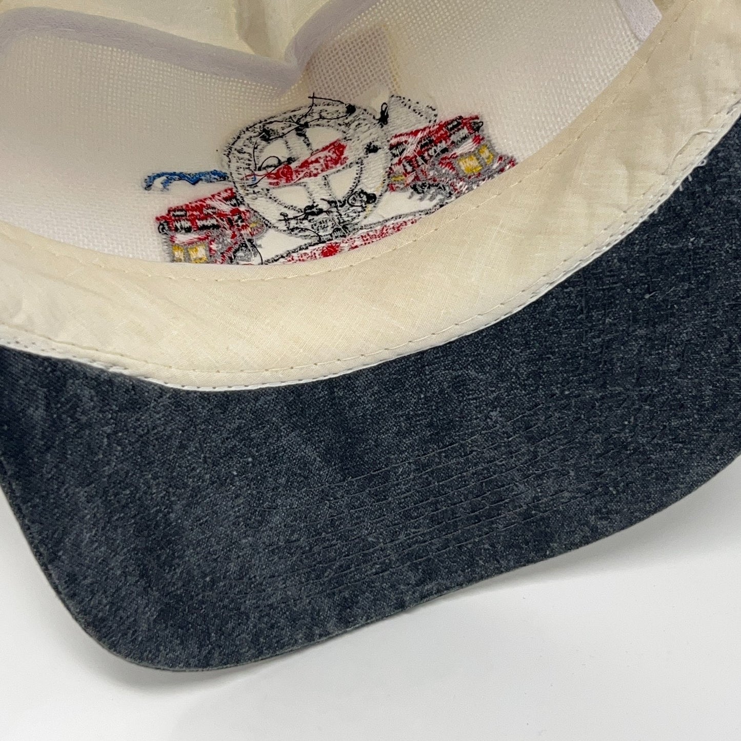 Vintage Y2Ks BNSF Memphis Thayer Project Hat Baseball Cap Railway Snapback White