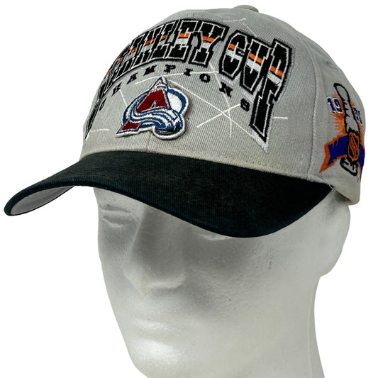 Colorado Avalanche 1996 Stanley Cup Vintage 90s Hat Gray Starter Baseball Cap