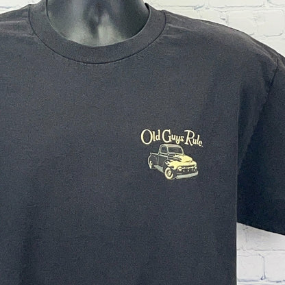 Old Guys Rule Still Plays With Trucks T Shirt L Large Black 1951-52 Ford F-1 Tee