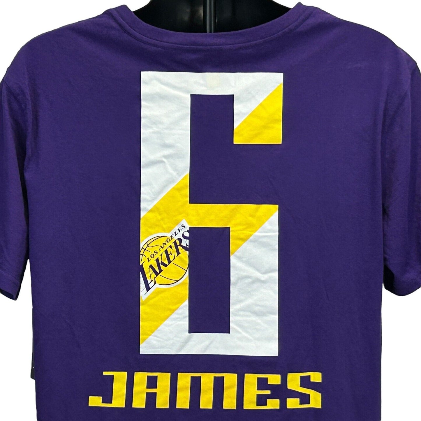 Los Angeles Lakers LeBron James T Shirt XL X-Large LA King NBA Tee Mens Purple