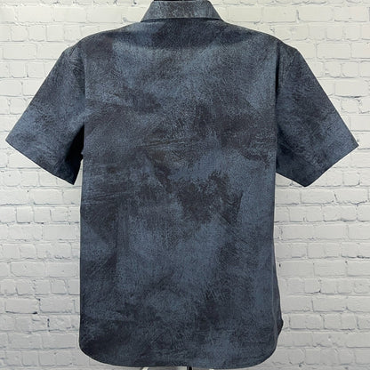 Lululemon Airing Easy Button Front Shirt Mens XL X-Large Blue Short Sleeve