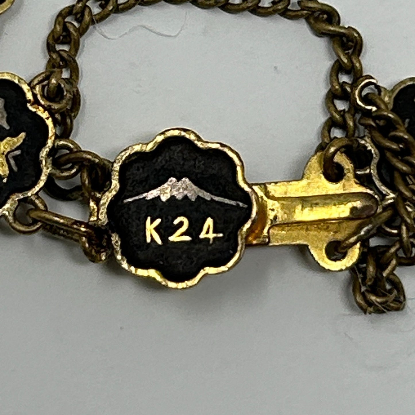 Vintage K24 Japanese Damascene Butterfly Jewelry Set Necklace Bracelet Earrings