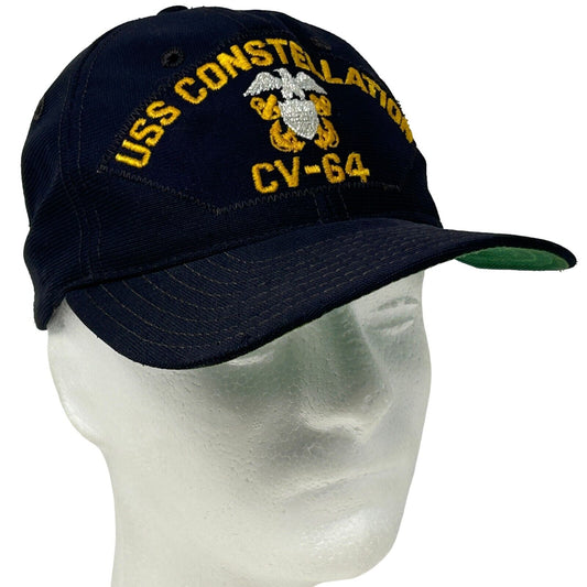 USS Constellation CV-64 Vintage 70s Hat Navy New Era USA Snapback Baseball Cap