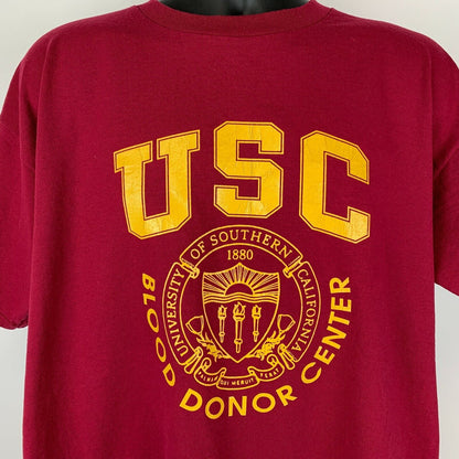 Camiseta vintage de los años 90 con la frase Got Blood de los troyanos de la USC, talla XL, del centro universitario de la NCAA, California