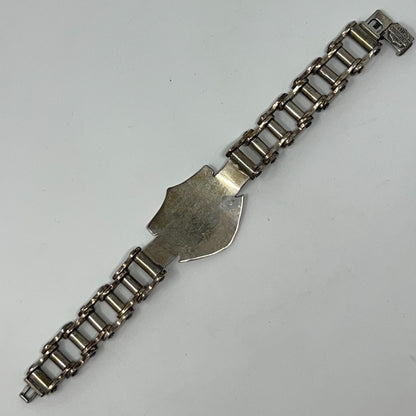 Vintage Harley Davidson Biker Chain Link Bracelet 925 Silver 114g Motorcycles
