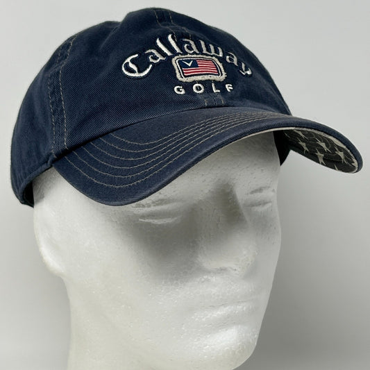 Callaway Golf USA Flag Dad Hat Baseball Cap Golfer Patriotic Strapback Blue