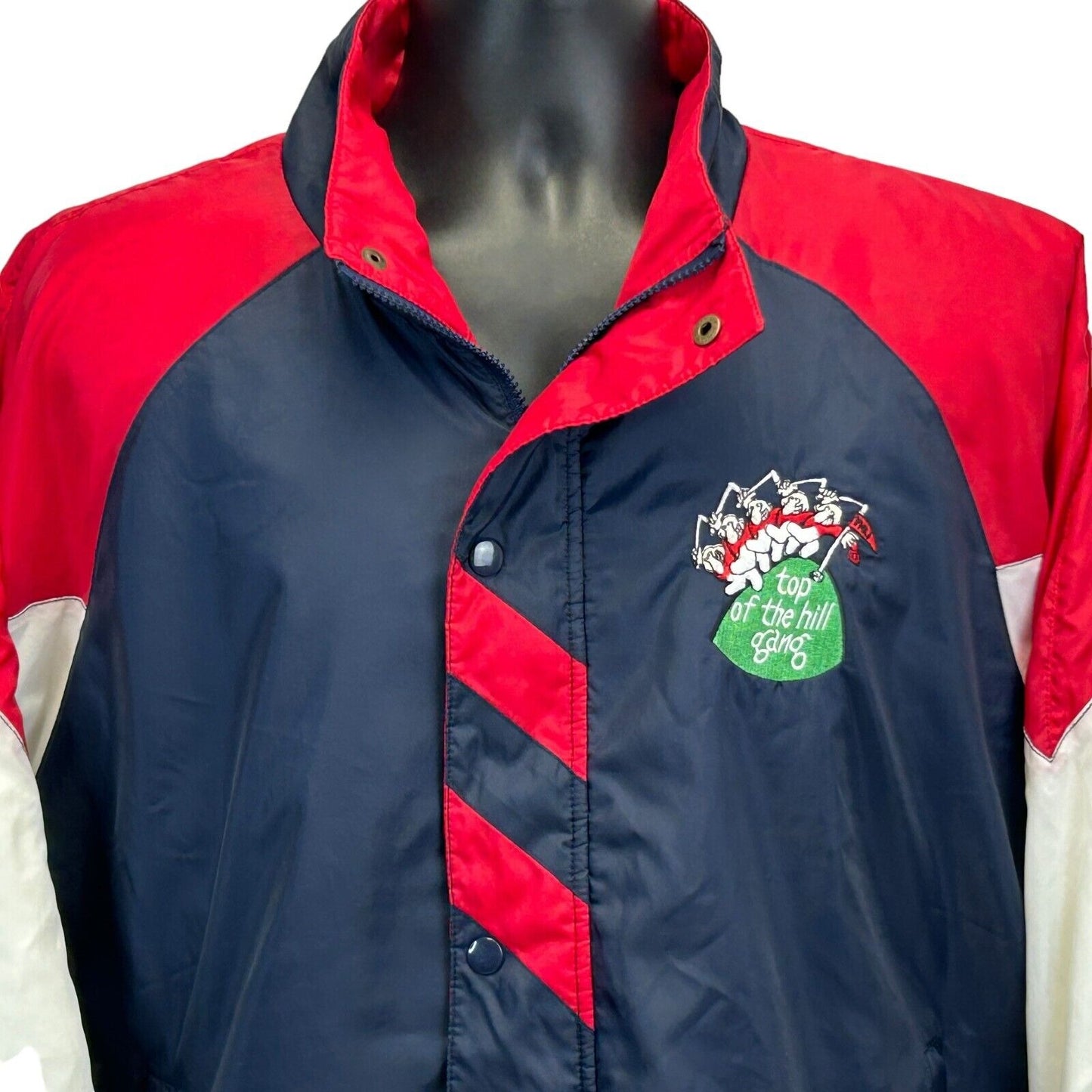 Chaqueta de golf vintage Top of the Hill Gang, talla extragrande, para hombre, de New England Golfer, color azul