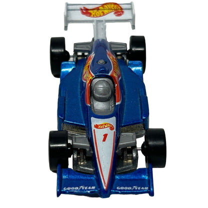 Hot Wheels Thunderstreak Indy 500 Diecast Race Car Blue Toy Vehicle Vintage 90s