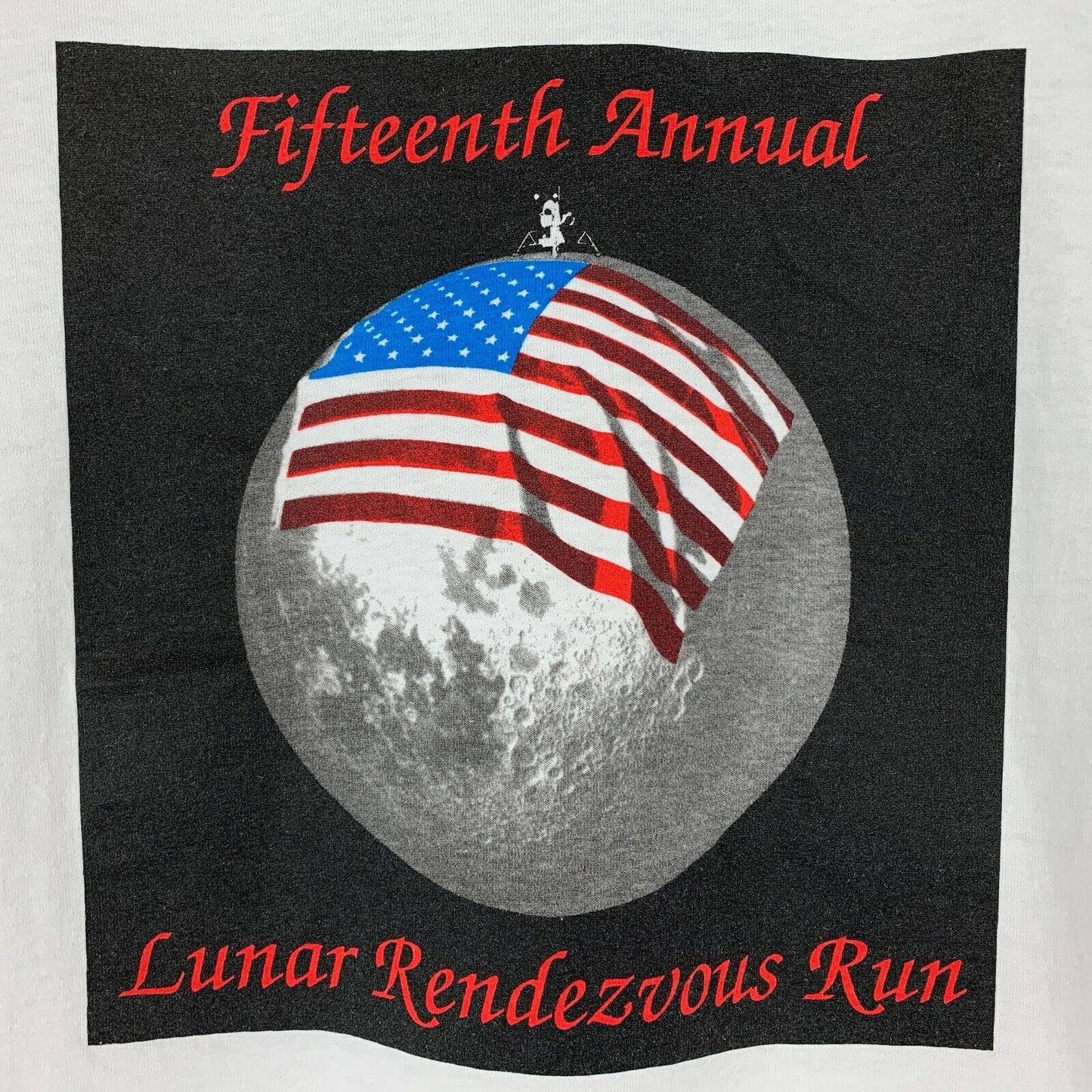 Lunar Rendezvous Run Vintage 90s T Shirt Apollo 11 Festival Loral JFK USA Large