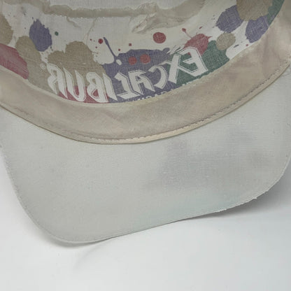 Vintage 90s Excalibur Casino Las Vegas Painters Hat Cap Paint Splash White 7 3/8