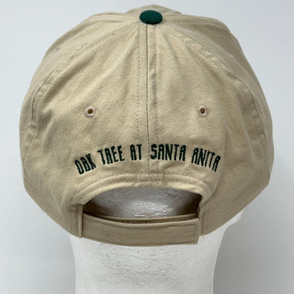 Vintage 90s Santa Anita Park Thoroughbreds Hat Baseball Cap Horse Racing Beige