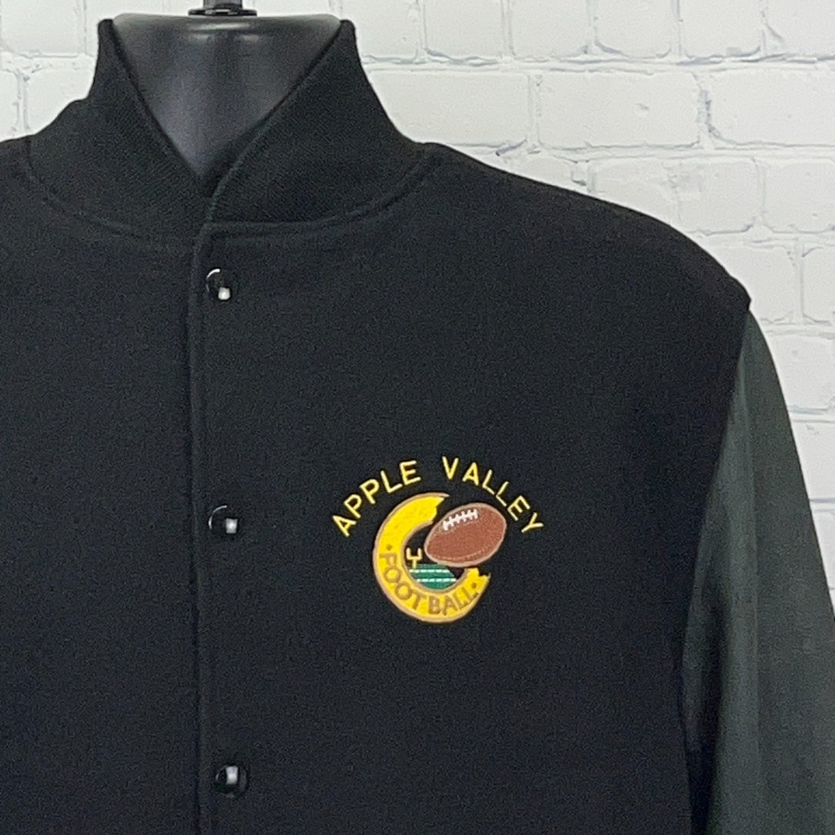 Vintage Holloway Apple Valley Football Varsity Jacket L Large Wool Leather USA