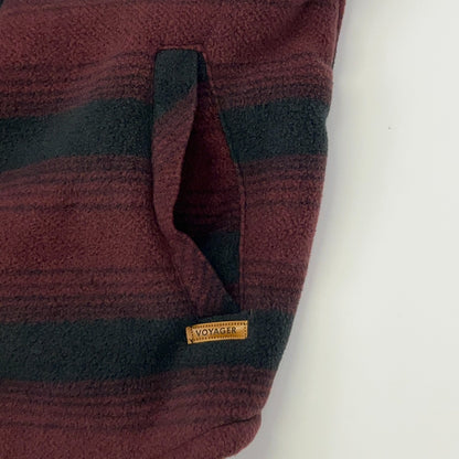 Voyager Plush Fleece Sherpa Lined Flannel Jacket Shirt XL X-Large Plaid Red