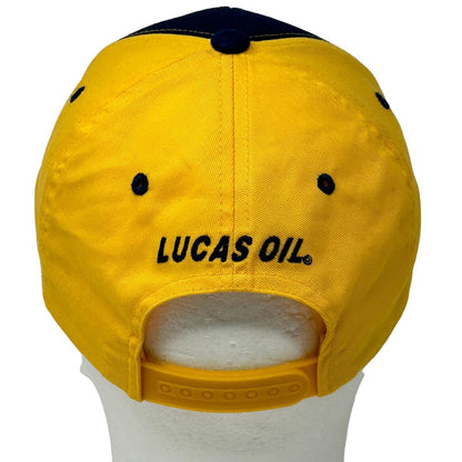 Indiana Pacers Lucas Oil Baseball Hat Cap Yellow Blue NBA Basketball Strapback