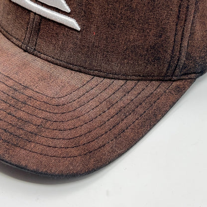 Quiksilver Hat Baseball Cap Surfer Surfing Bleach Spotted Brown FlexFit L-XL