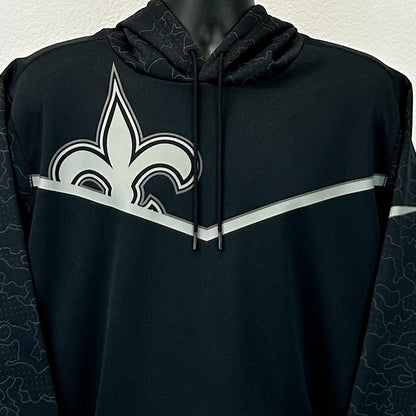 New Orleans Saints Reflective Hoodie Hooded Sweatshirt NFL Nike Black XL X-Large