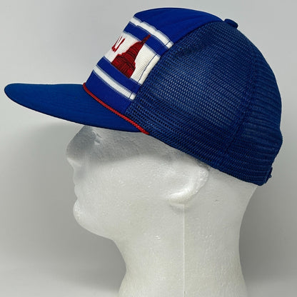 Vintage 80s Washington DC Trucker Hat Baseball Cap USA Capitol Snapback Blue - Neon Vintage