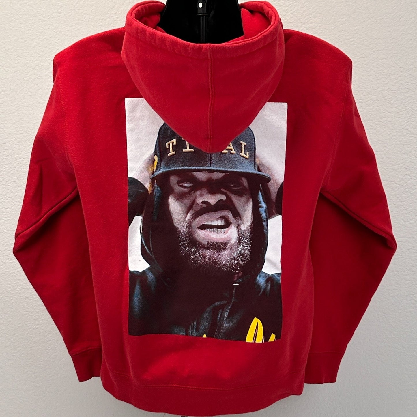 Tical Method Man Dead Eye Hoodie Hooded Sweatshirt Wu-Tang Clan Red S Small