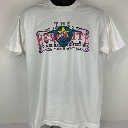 Mesquite Hot Air Balloon Festival Vintage 90s T Shirt X-Large Texas Mens White