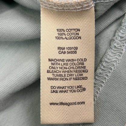 Life Is Good Dog Dad T Shirt Stick Figure Man Long Sleeve Green Mens XL X-Large - Neon Vintage