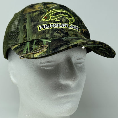 Fishouflage Camo Light Up Trucker Hat Baseball Cap Powercap Strapback Green