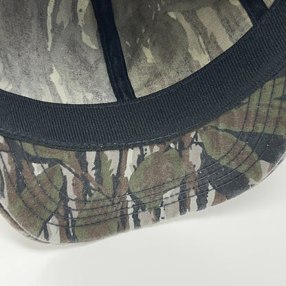 Vintage Hunting Camo Hat Baseball Cap Hunter Camouflage Green Snapback USA Made