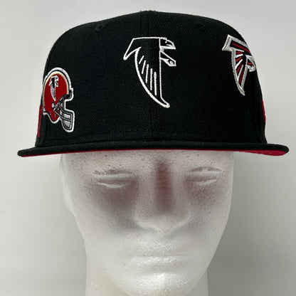 Atlanta Falcons Wool Baseball Hat Cap Fitted 7 1/4 New Era x Just Don NFL Black