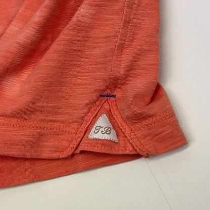 Tommy Bahama Orange Pima Cotton Polo Shirt XL X-Large Short Sleeve Bleach Dye