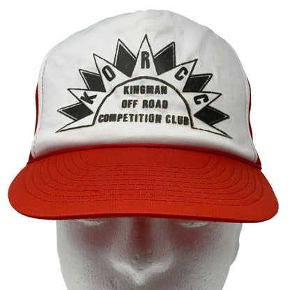 Gorra de béisbol estilo camionero vintage de carreras todoterreno Kingman Arizona, años 80, KORCC, color rojo