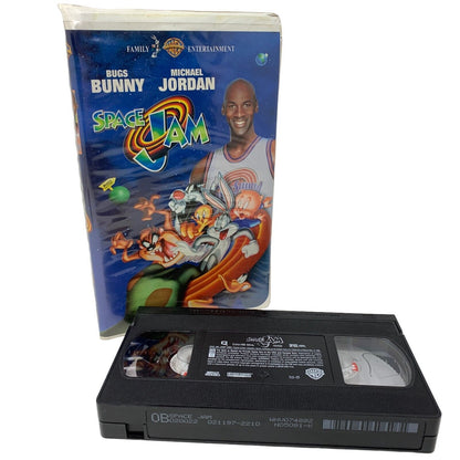 Vintage Space Jam Clamshell VHS Movie Film Warner Bros Looney Tunes 1997 90s