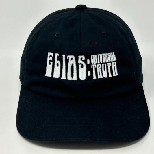 Black Yupoong cap with Elias embroidered logo on the front for casual wear