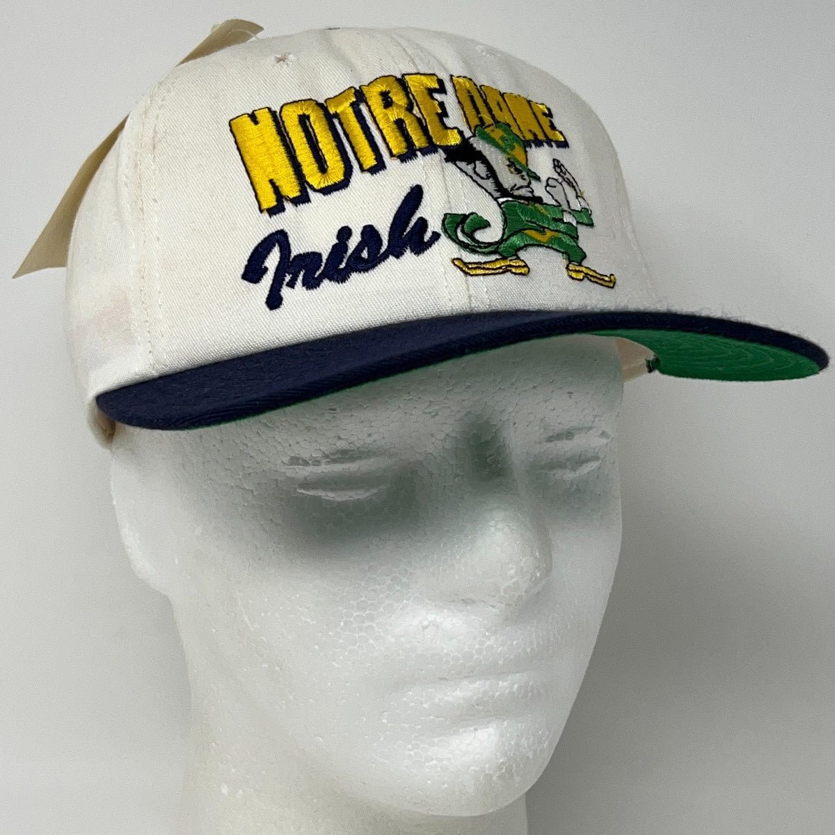 Vintage Notre Dame Fighting Irish Leprechaun NWT Snapback Baseball Hat Cap USA