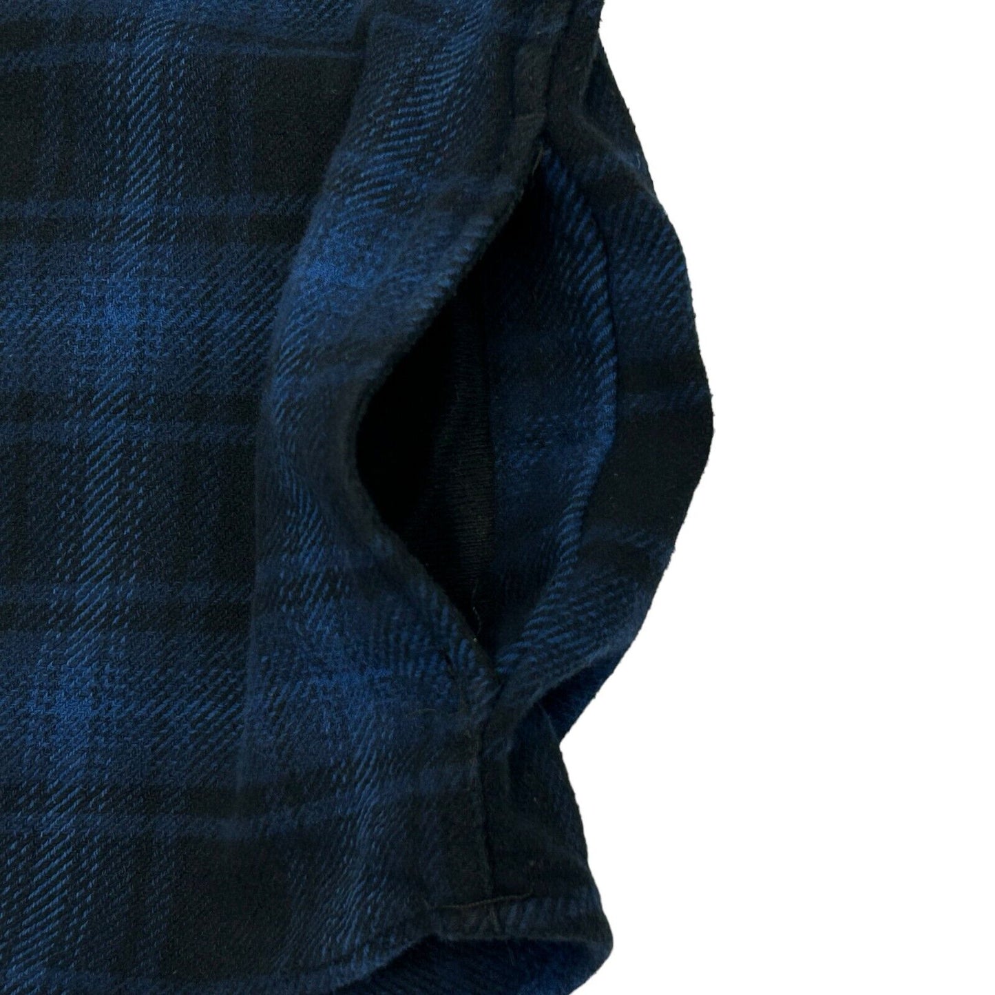 Orvis Blue Plaid Heavyweight Flannel Shirt Jacket Shacket Pockets Long Sleeve XL