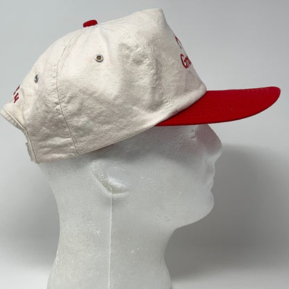Vintage 90s Green Valley Golf Course Hat Baseball Cap Sioux City Snapback Red