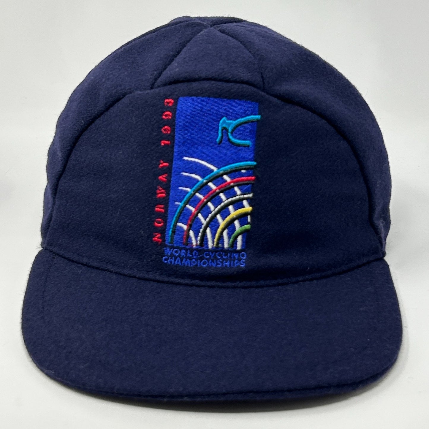 Vintage 1993 World Cycling Championships Hat Cap Blue Norway Cycler Strapback