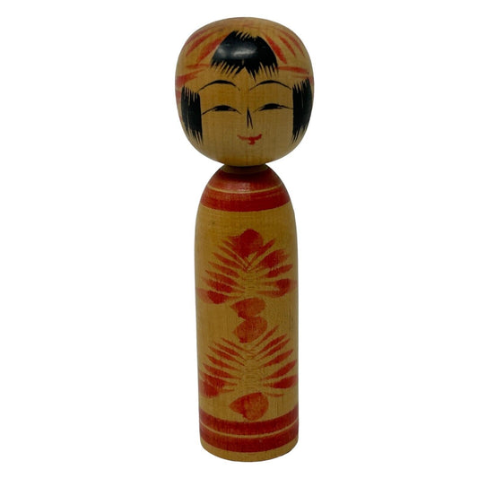 Vintage Japanese Wooden Kokeshi Doll Handmade Folk Art Woman Girl Hand Signed